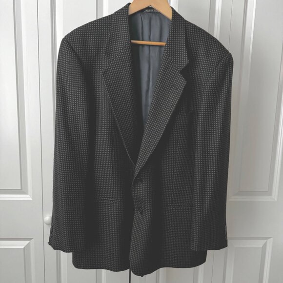 Mani Mens Suit Coat 43R Blazer Made in Italy 100% Pure Virgin Wool Navy - Picture 1 of 14